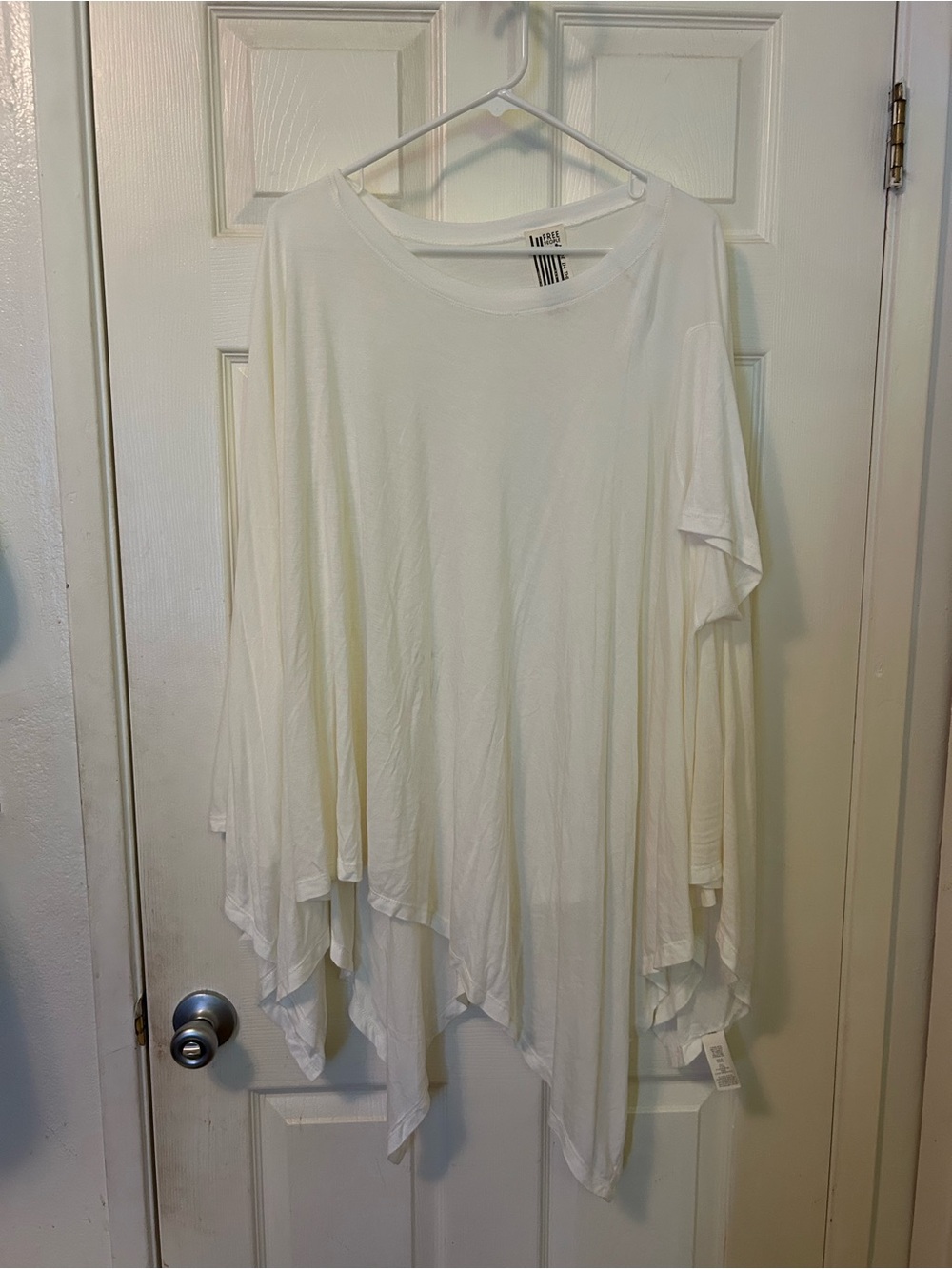 Free People White Asymmetrical Tunic Top Women Sz Medium